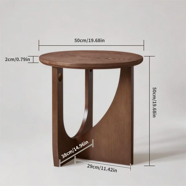 Rustic Solid Wood Side Table, Small Rustic Solid Wood Side Table, Small in rubberwood