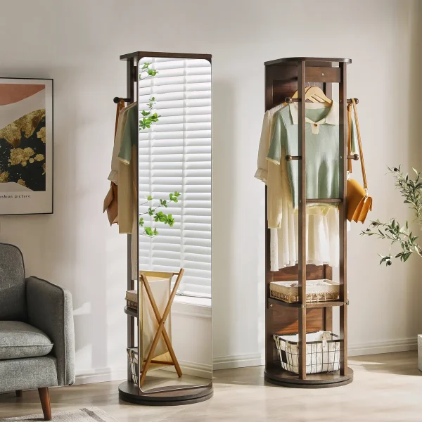 Rotating Mirror Cabinet in Rubberwood Rotating Mirror Cabinet in Rubberwood in rubberwood