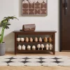 Two-Tier Entryway Shoe Bench Two-Tier Entryway Shoe Bench in rubberwood