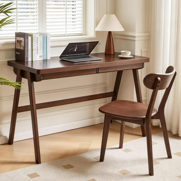 Retro Writing Desk with Drawer Retro Writing Desk with Drawer in rubberwood