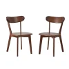 Solid Oak Dining Chairs, Set of 2 in red oak