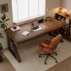 Solid Wood Double Desk, 55 in in solid wood