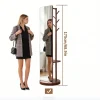 Floor Mirror with Coat Rack, 70 in