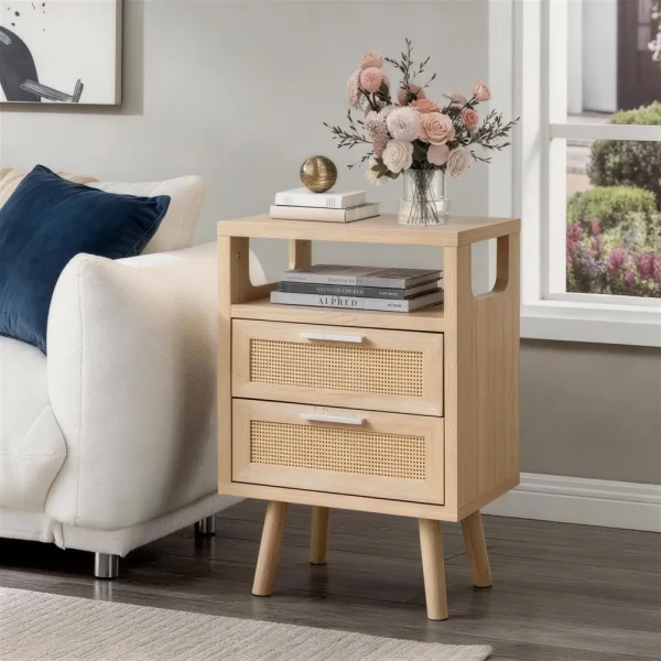 Modern Bedside Tables, Set of 2