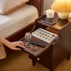 Two-Drawer Nightstand in Rubberwood