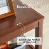 Rustic End Table with Storage Shelf