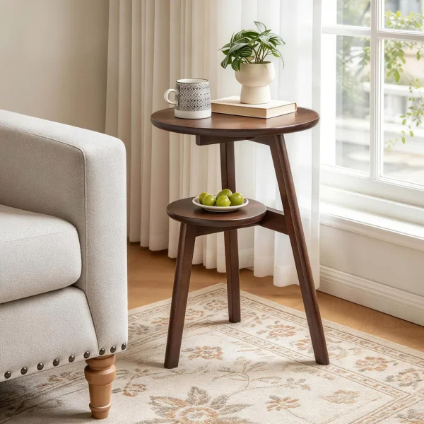Two-Tier Solid Wood Side Table Two-Tier Solid Wood Side Table