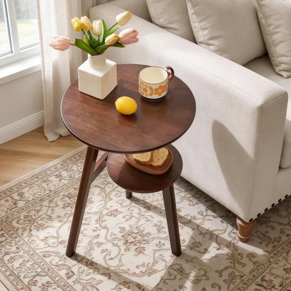 Two-Tier Solid Wood Side Table Two-Tier Solid Wood Side Table