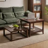 Square Two-Tier End Table with Shelf Square Two-Tier End Table with Shelf
