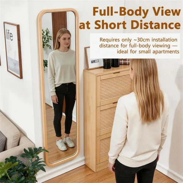 Beech Full-Length Floor Mirror
