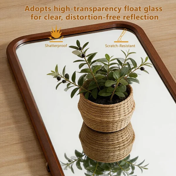 Beech Floor Mirror, Natural