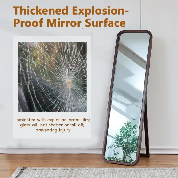 Beech Floor Mirror, Natural