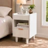 Fluted Nightstands, Set of 2, White