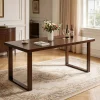 Solid Rubberwood Dining Table, 71 in