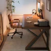 Solid Wood Double Desk, 55 in