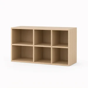 Six-Cube Solid Wood Bookcase