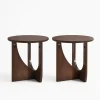 Solid Wood Side Tables, Set of 2 Solid Wood Side Tables, Set of 2
