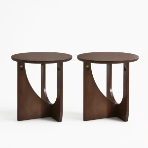 Solid Wood Side Tables, Set of 2