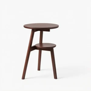 Two-Tier Solid Wood Side Table