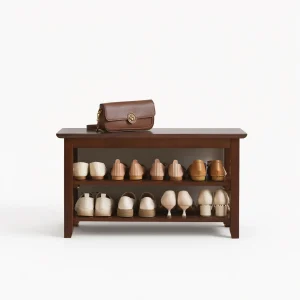 Two-Tier Entryway Shoe Bench
