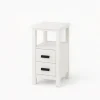 Side Table with Charging Station, Black