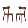 Solid Oak Dining Chairs, Set of 2