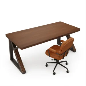 Solid Wood Double Desk, 55 in